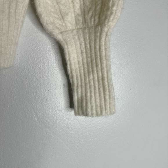 Madewell Xs Cable Winslow Mockneck Pullover Sweater White CP0364 - Picture 6 of 10